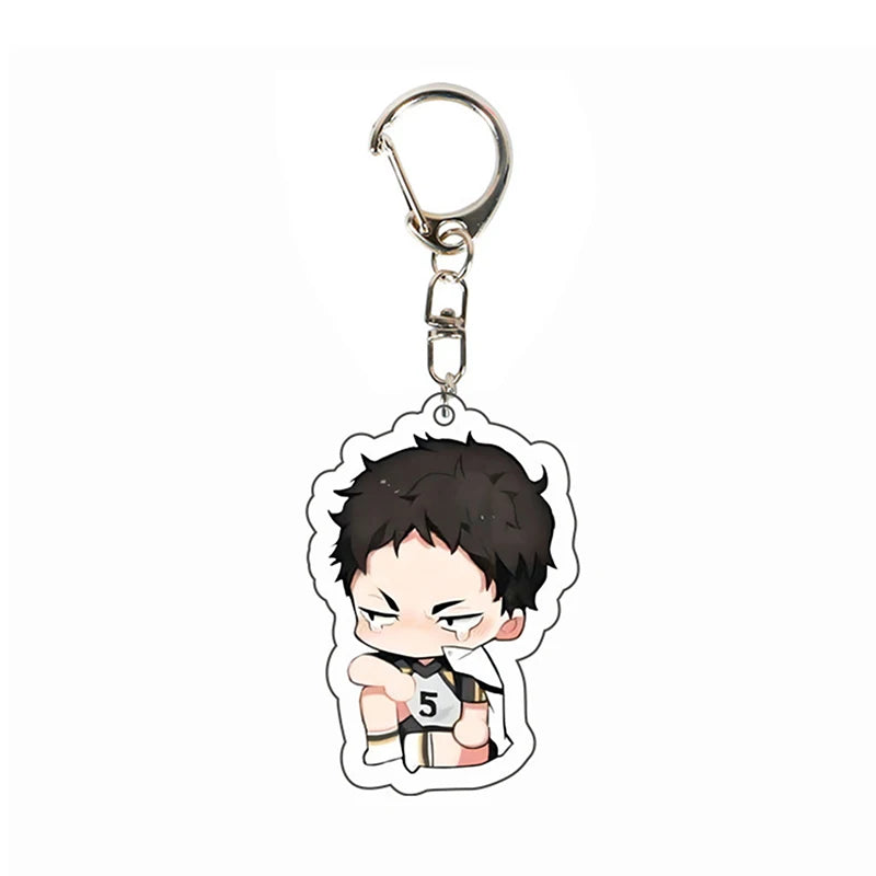 Creative Mobile Phone Lanyard Cartoon Haikyuu Keychain Cute Acrylic Pendant Fashion Backpack Hanging Decoration Gifts