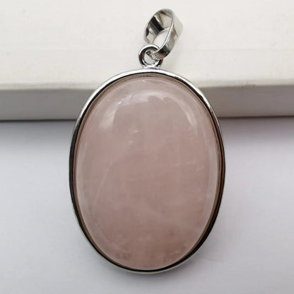 Oval Pendant Jewelry Rhodonite Tigereye Crystal Opal Obsidian Labradorite Sodalite Lapis Green Aventurine Picture GEM Beads