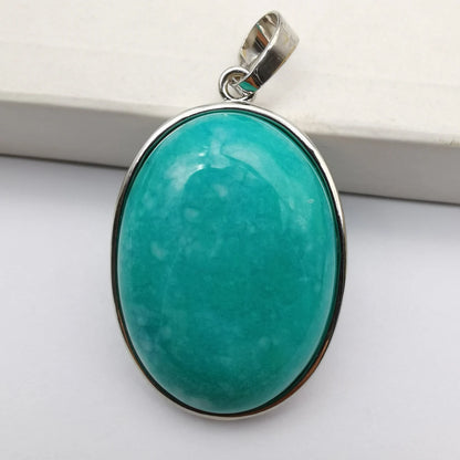 Oval Pendant Jewelry Rhodonite Tigereye Crystal Opal Obsidian Labradorite Sodalite Lapis Green Aventurine Picture GEM Beads