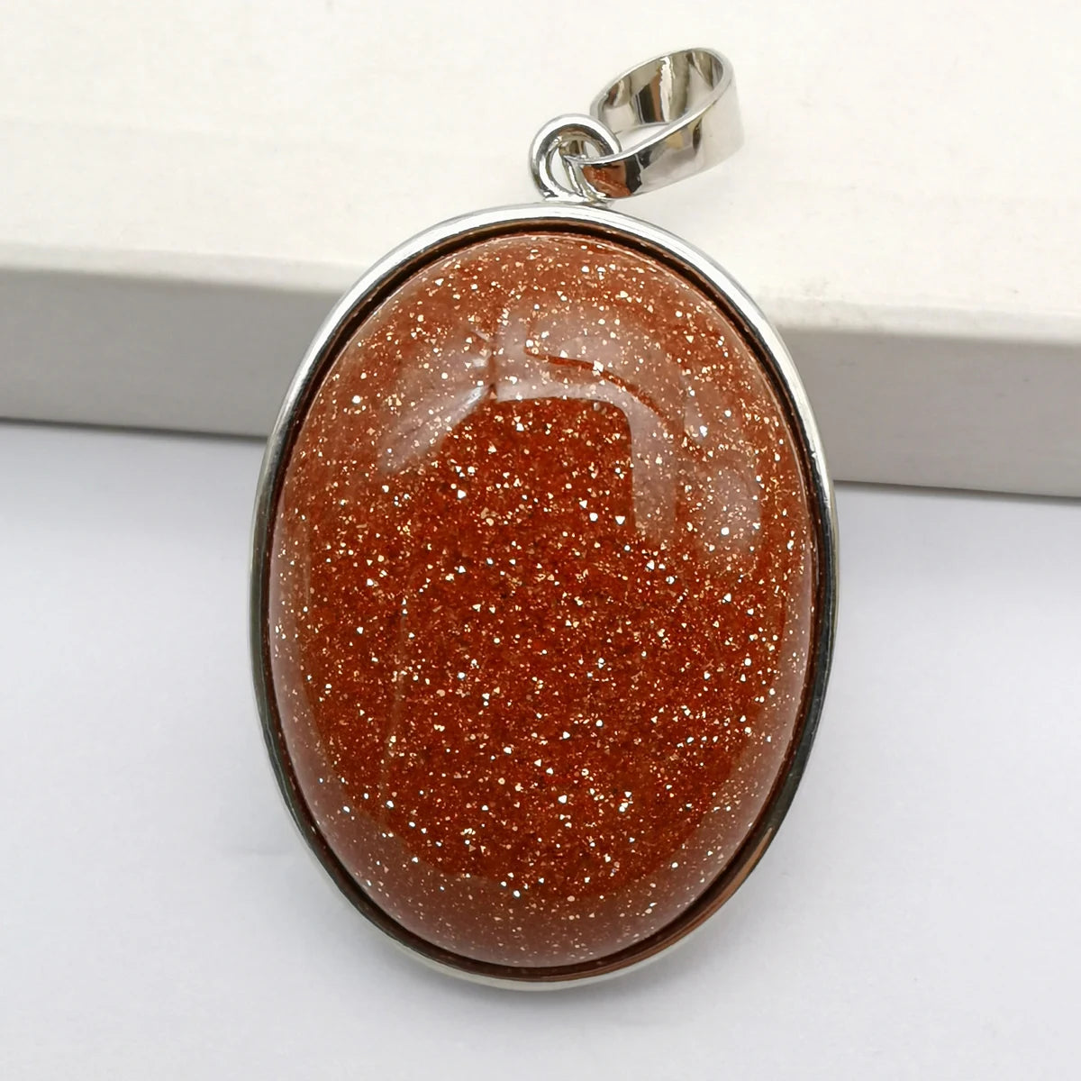 Oval Pendant Jewelry Rhodonite Tigereye Crystal Opal Obsidian Labradorite Sodalite Lapis Green Aventurine Picture GEM Beads