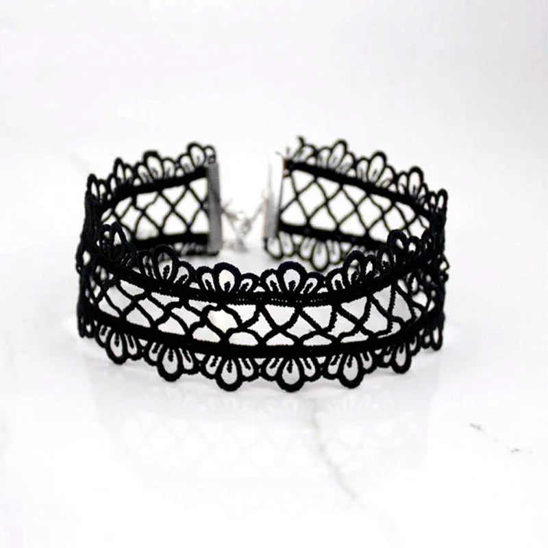 Summer Newest Fashion Jewelry Accessories Sexy Hollow Out Lace Black Choker Necklace For Couple Lovers' N174