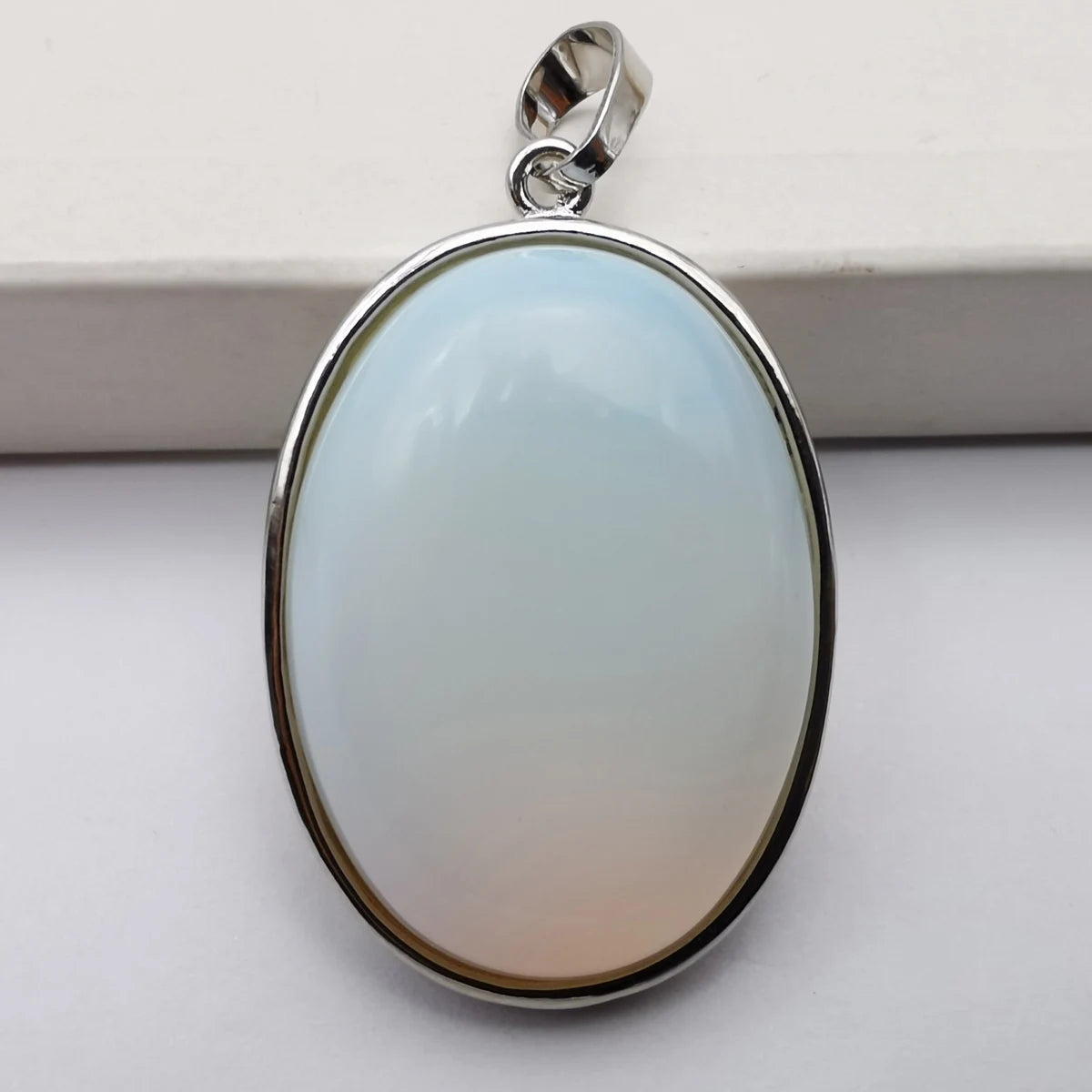 Oval Pendant Jewelry Rhodonite Tigereye Crystal Opal Obsidian Labradorite Sodalite Lapis Green Aventurine Picture GEM Beads