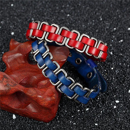 MKENDN New Arrival High Quality Multilaye Hand-Knitted Braid Leather Bracelet Men Friendship Charm Bracelets Jewelry