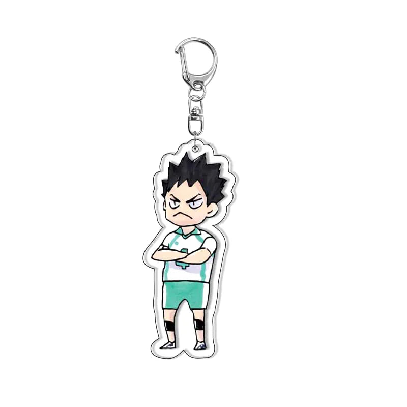Creative Mobile Phone Lanyard Cartoon Haikyuu Keychain Cute Acrylic Pendant Fashion Backpack Hanging Decoration Gifts