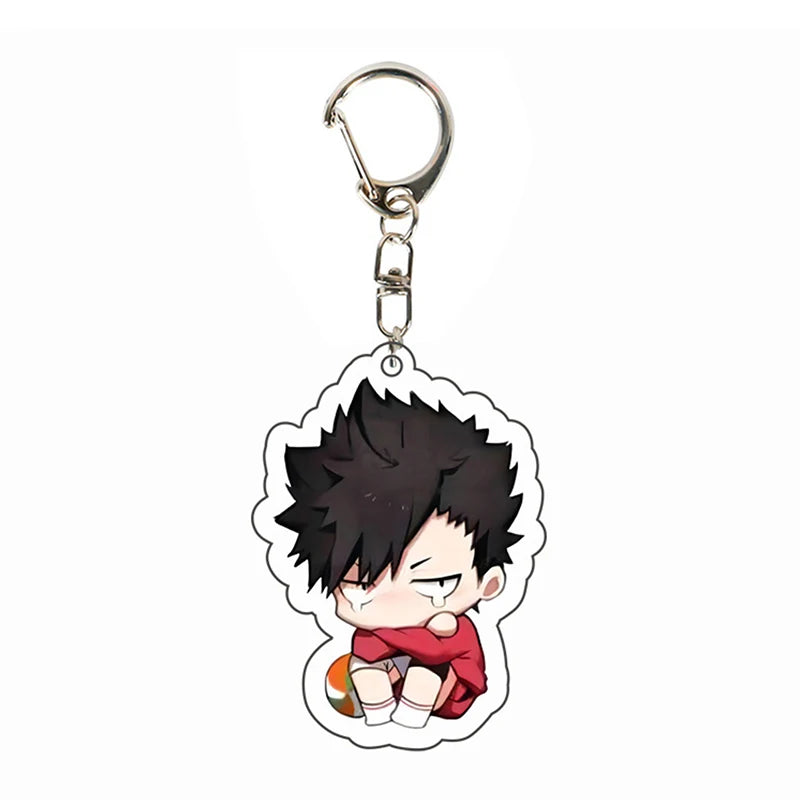 Creative Mobile Phone Lanyard Cartoon Haikyuu Keychain Cute Acrylic Pendant Fashion Backpack Hanging Decoration Gifts