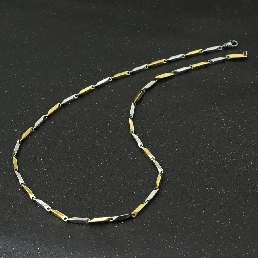 Noter New Stainless Steel Necklace For Men Hiphop Rock Chain Link Collar 4 Colors Punk Jewelry Erkek Kolye Accessories For Him