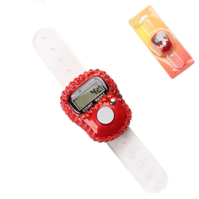 Reset Finger Counter Ring Mini LCD Digital Display Counter,Handheld Counter Pitch Counter,Knitting,Lap,Fishing,Golf and Row