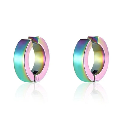 1Pair 316L Stainless Steel Cuff Earring for Women Men, Non Piercing Hoop Earring Clip On Earring Fake Piercing Earring Hoop