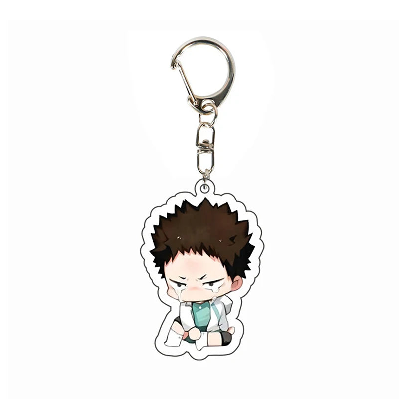 Creative Mobile Phone Lanyard Cartoon Haikyuu Keychain Cute Acrylic Pendant Fashion Backpack Hanging Decoration Gifts