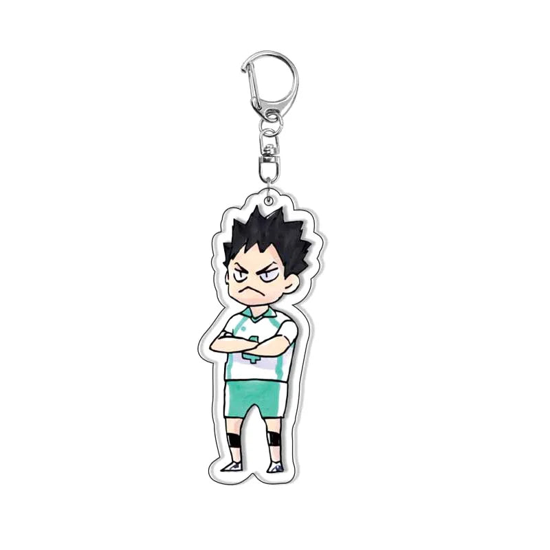Creative Mobile Phone Lanyard Cartoon Haikyuu Keychain Cute Acrylic Pendant Fashion Backpack Hanging Decoration Gifts