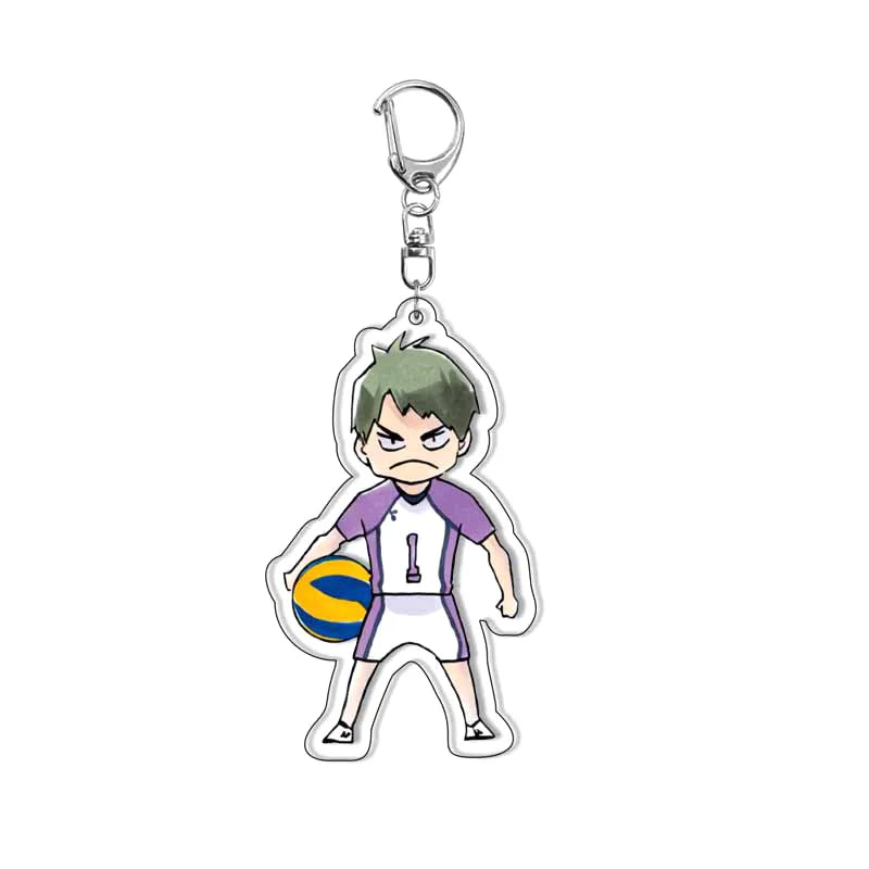 Creative Mobile Phone Lanyard Cartoon Haikyuu Keychain Cute Acrylic Pendant Fashion Backpack Hanging Decoration Gifts