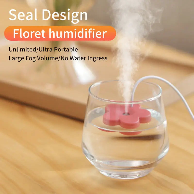 Small Flower Humidifier Portable Desktop Mini Water Replenishing Spray Home Ipx7 Waterproof Atomizer Diffuser