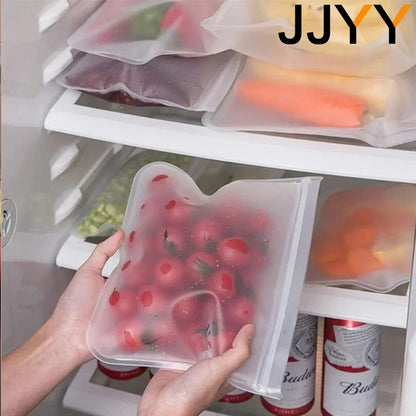 EVA Reusable Food Storage Bags - Leakproof Zipper Bags, Ideal for Food Containers, Freezer Storage, and Keeping Food Fresh