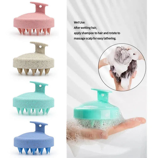 Scalp Head Massager Hair Washing Comb Relax Scratcher Plastic Silicone Shampoo Bath Shower Brush Brush Body Spa Massage Tool