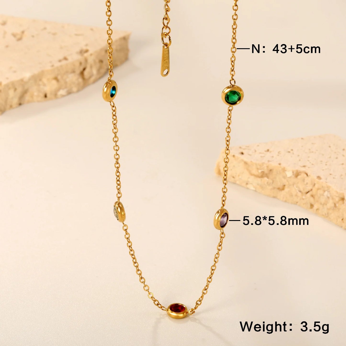 LUXUSTEEL Golden Red Love Heart Shaped Pendant Necklace Stainless Steel Female Necklace Colorful Chain Pendant Jewelry Gift