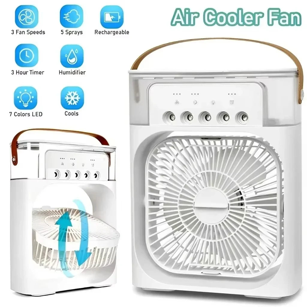 Office Fan Household Air Humidifier Portable Fan Air Conditioner USB Electric Fan LED Night Light Water Mist Fun Three model
