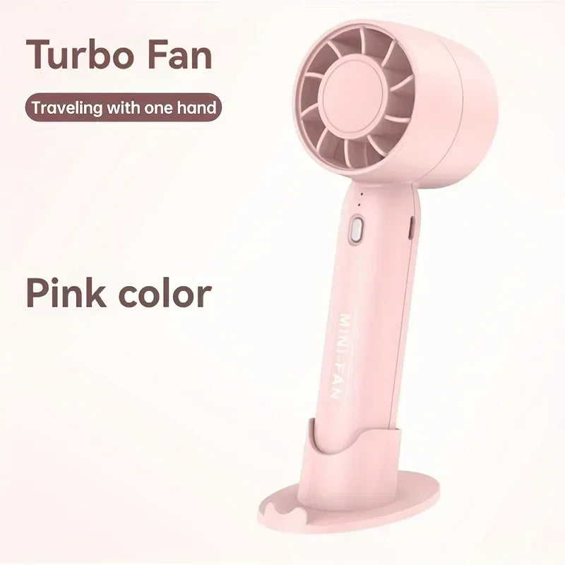 Portable Mini Handheld Turbo Fan USB Rechargeable Battery Fan Air Cooler Desktop Mute Small fan Summer Camping Hand Cooling Fans