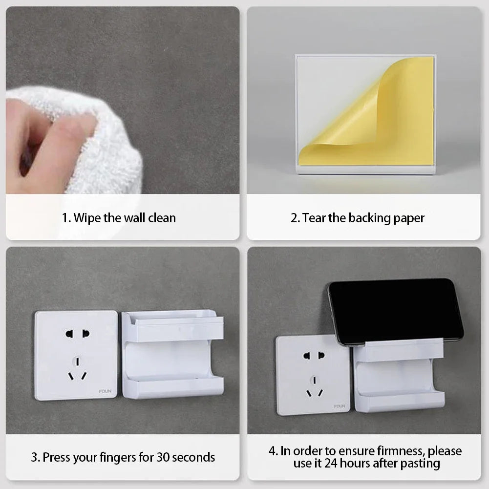 Remote Control Bracket Heavy Duty Remote Control Rack No Drilling Space-saving Practical Self-Adhesive Media Storage Box Case