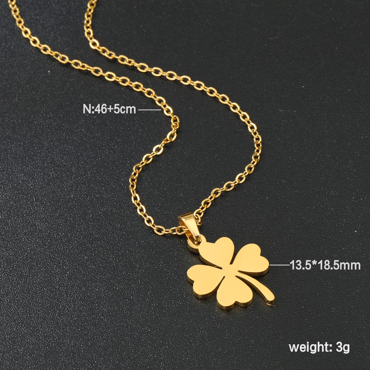 LUXUSTEEL Golden Red Love Heart Shaped Pendant Necklace Stainless Steel Female Necklace Colorful Chain Pendant Jewelry Gift