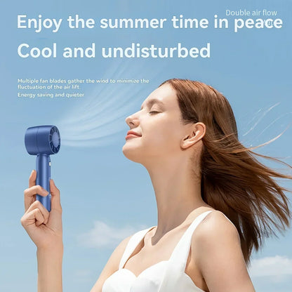 Portable Mini Handheld Turbo Fan USB Rechargeable Battery Fan Air Cooler Desktop Mute Small fan Summer Camping Hand Cooling Fans