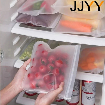 EVA Reusable Food Storage Bags - Leakproof Zipper Bags, Ideal for Food Containers, Freezer Storage, and Keeping Food Fresh