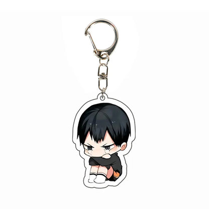 Creative Mobile Phone Lanyard Cartoon Haikyuu Keychain Cute Acrylic Pendant Fashion Backpack Hanging Decoration Gifts