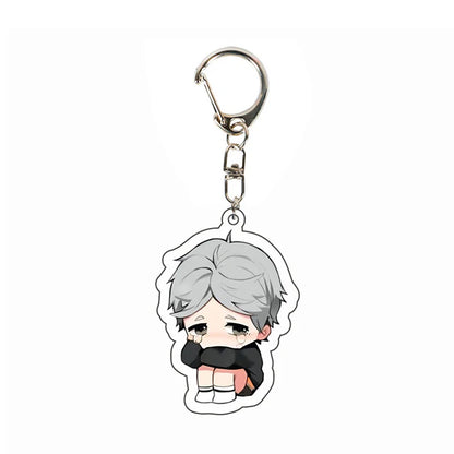 Creative Mobile Phone Lanyard Cartoon Haikyuu Keychain Cute Acrylic Pendant Fashion Backpack Hanging Decoration Gifts