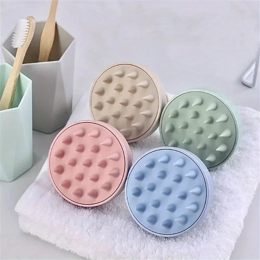 1Pc Silicone Shampoo Brush Head Scalp Massage Comb Hair Root Itching Clean The Scalp Thoroughly Body Massage Brush Bath Brush