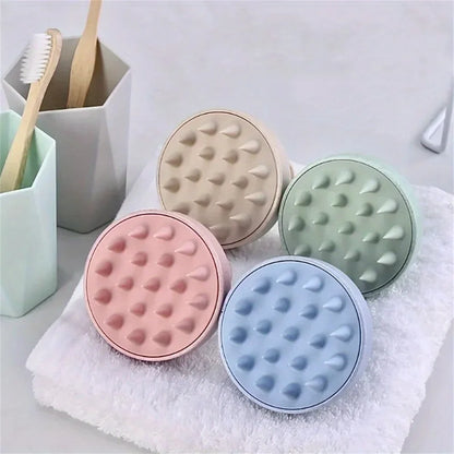 1Pc Silicone Shampoo Brush Head Scalp Massage Comb Hair Root Itching Clean The Scalp Thoroughly Body Massage Brush Bath Brush