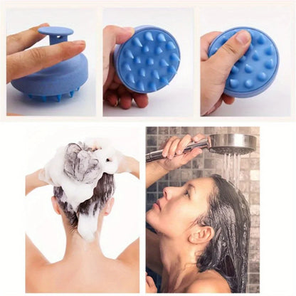1Pc Silicone Shampoo Brush Head Scalp Massage Comb Hair Root Itching Clean The Scalp Thoroughly Body Massage Brush Bath Brush