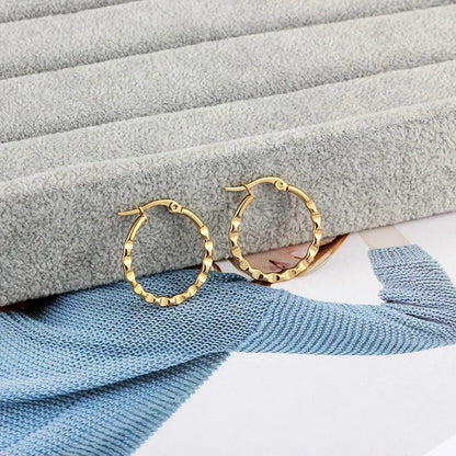 Stainless Steel Hoop Earrings For Women 2025 Statement Round Silver Gold Color Loop Brincos Female Jewelry Wholesale Party Gift