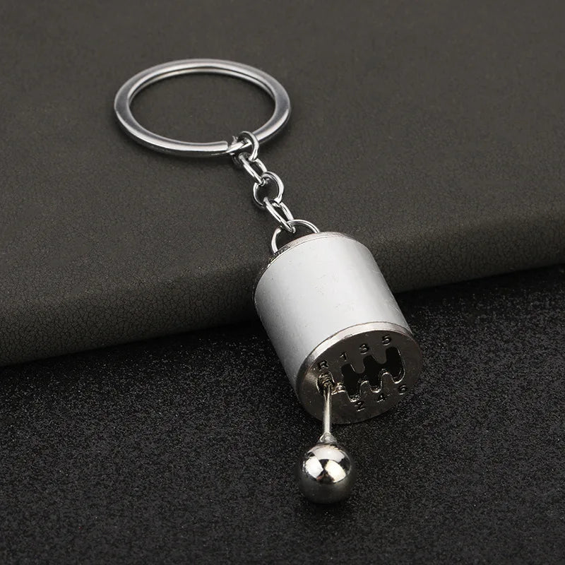 Mini Turbo Turbocharger Keychain Car-styling Keyring Gear Gearbox Pendant Keychain Stick Knobs Keyring Shift Metal Key Ring