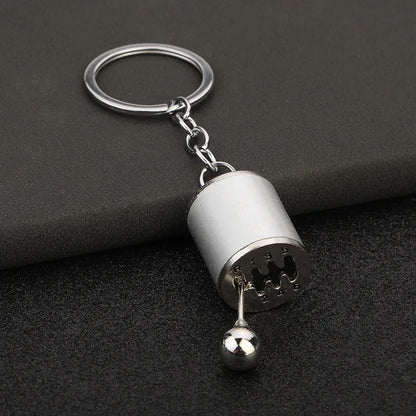 Mini Turbo Turbocharger Keychain Car-styling Keyring Gear Gearbox Pendant Keychain Stick Knobs Keyring Shift Metal Key Ring