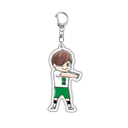 Creative Mobile Phone Lanyard Cartoon Haikyuu Keychain Cute Acrylic Pendant Fashion Backpack Hanging Decoration Gifts