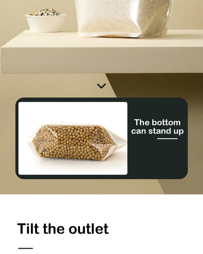 2pcs Grain Storage Bag Portable Insect Proof Moisture Proof Fresh Keeping Bag Recyclable Portable Transparent Grain Storage Bags