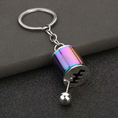 Mini Turbo Turbocharger Keychain Car-styling Keyring Gear Gearbox Pendant Keychain Stick Knobs Keyring Shift Metal Key Ring
