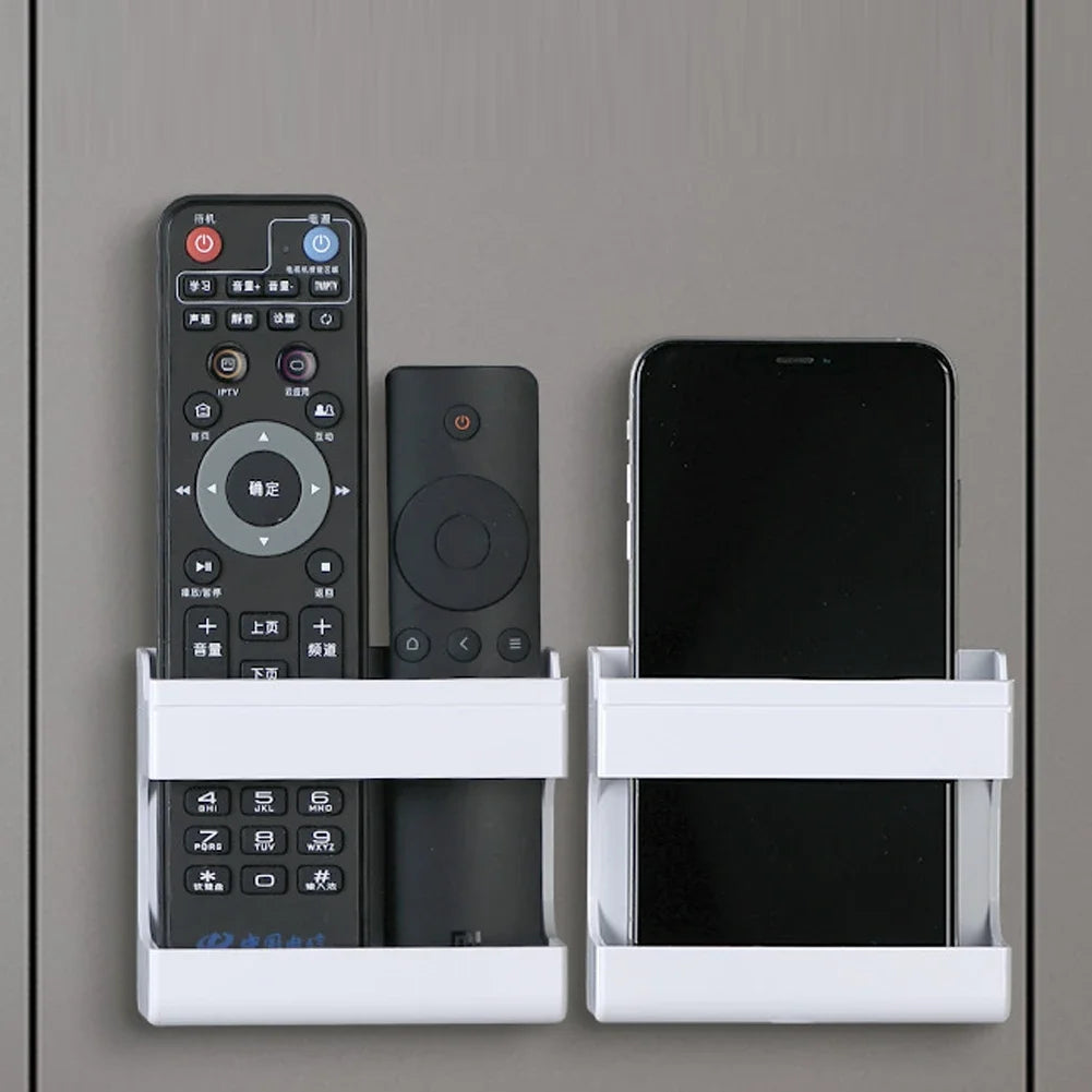 Remote Control Bracket Heavy Duty Remote Control Rack No Drilling Space-saving Practical Self-Adhesive Media Storage Box Case