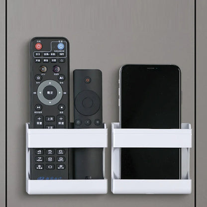 Remote Control Bracket Heavy Duty Remote Control Rack No Drilling Space-saving Practical Self-Adhesive Media Storage Box Case