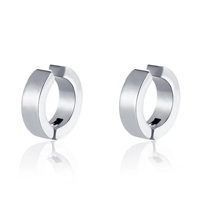 1Pair 316L Stainless Steel Cuff Earring for Women Men, Non Piercing Hoop Earring Clip On Earring Fake Piercing Earring Hoop