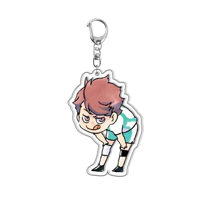 Creative Mobile Phone Lanyard Cartoon Haikyuu Keychain Cute Acrylic Pendant Fashion Backpack Hanging Decoration Gifts