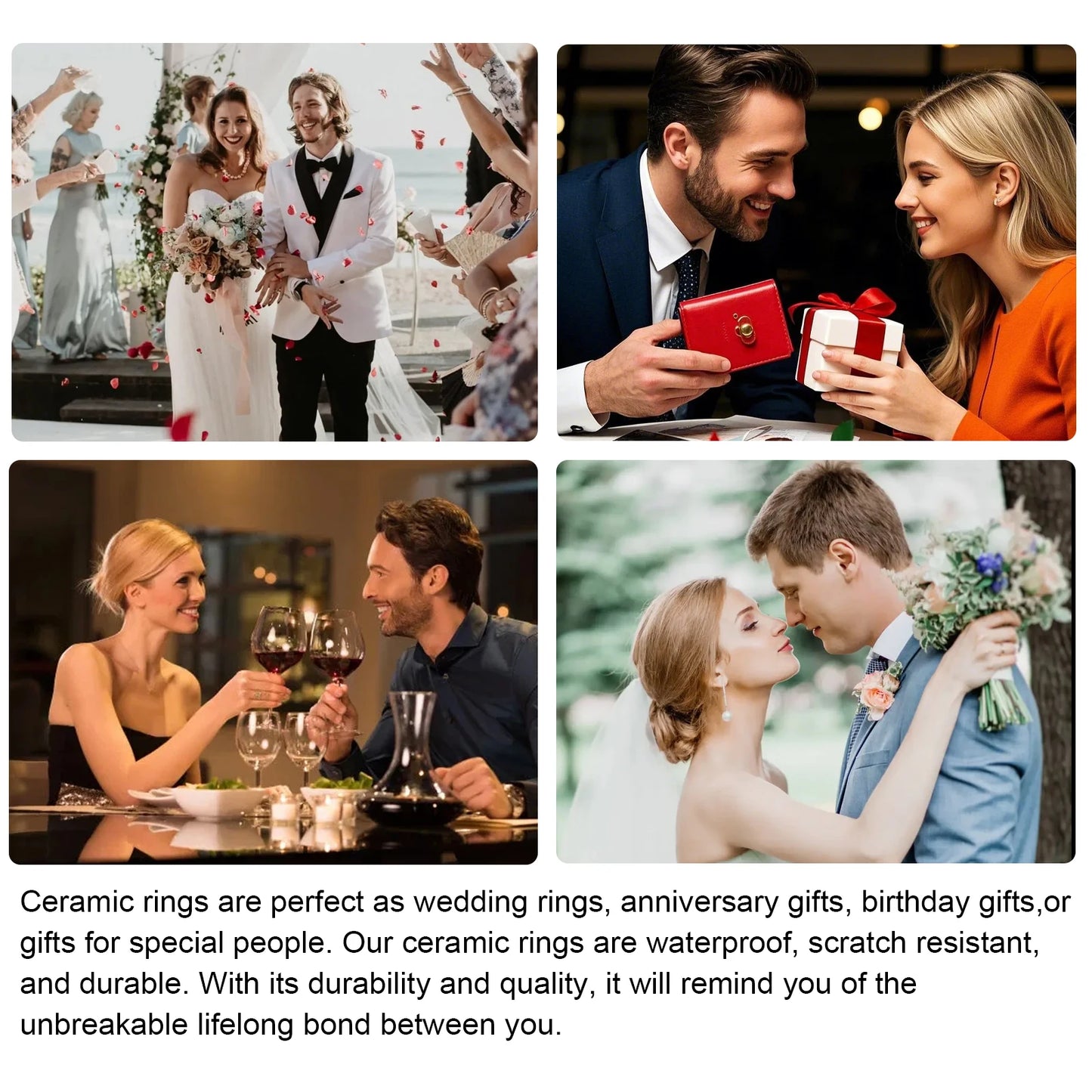 7MM  Skull Carbon Fiber Band Epoxy CUID Chip Ring or Fashion Dragon Pattern Metal Band T5577 Chip Ceramic Finger Ring