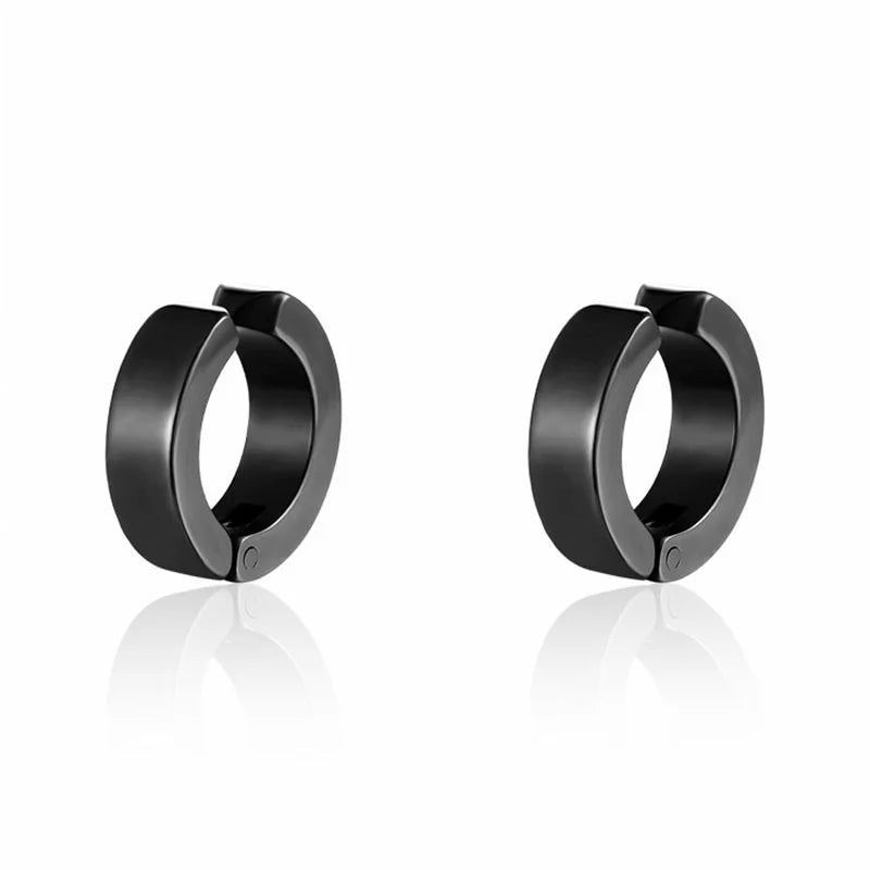 1Pair 316L Stainless Steel Cuff Earring for Women Men, Non Piercing Hoop Earring Clip On Earring Fake Piercing Earring Hoop
