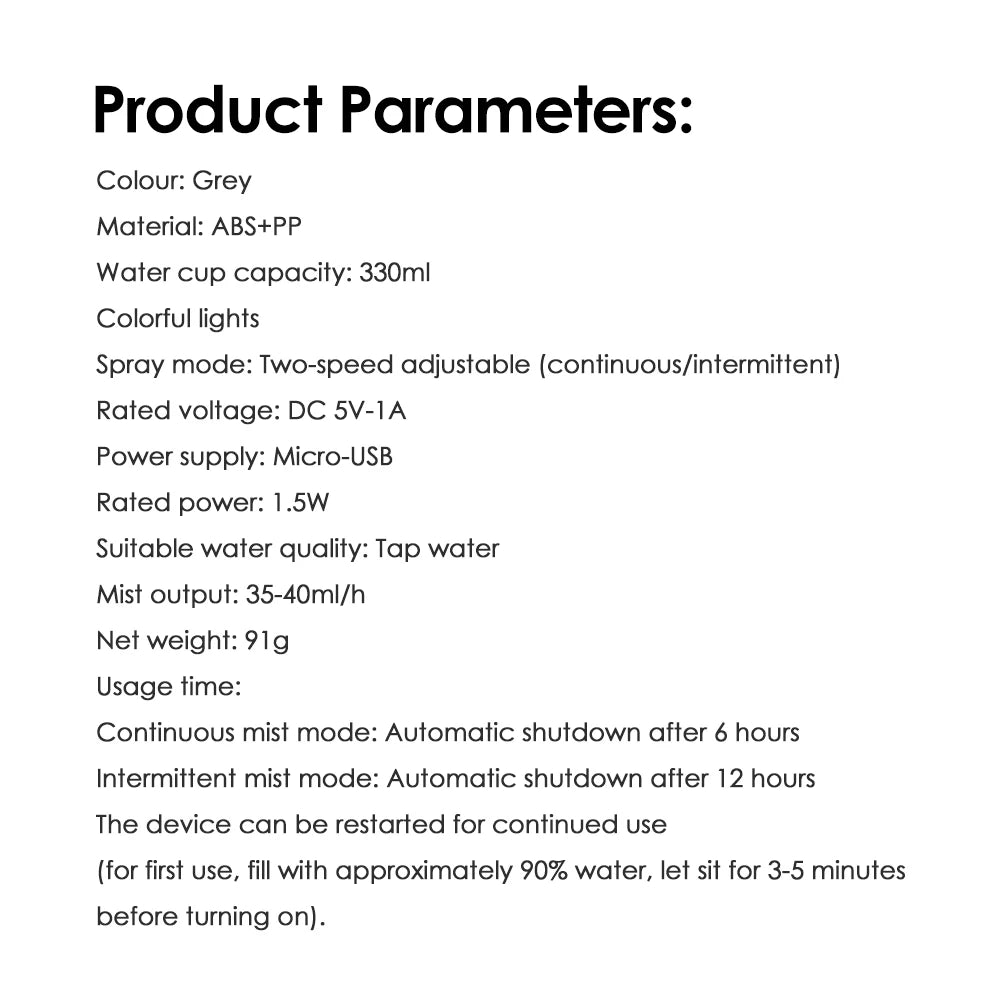 330ml Humidifier Mini Aromatherapy Humidifiers Diffusers For Home Romantic Light USB Essential Oil Diffuser Car Purifier Air