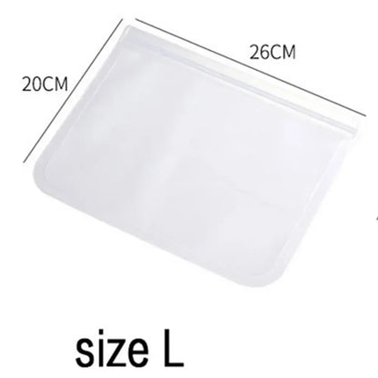 EVA Reusable Food Storage Bags - Leakproof Zipper Bags, Ideal for Food Containers, Freezer Storage, and Keeping Food Fresh