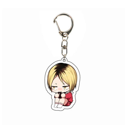 Creative Mobile Phone Lanyard Cartoon Haikyuu Keychain Cute Acrylic Pendant Fashion Backpack Hanging Decoration Gifts