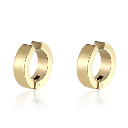 1Pair 316L Stainless Steel Cuff Earring for Women Men, Non Piercing Hoop Earring Clip On Earring Fake Piercing Earring Hoop