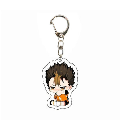 Creative Mobile Phone Lanyard Cartoon Haikyuu Keychain Cute Acrylic Pendant Fashion Backpack Hanging Decoration Gifts