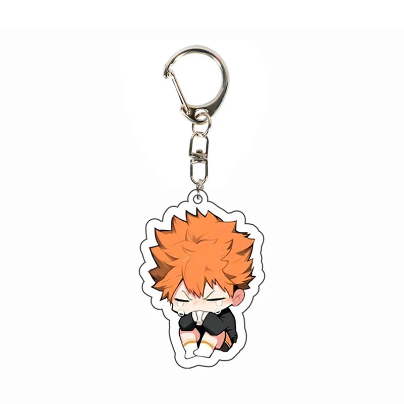 Creative Mobile Phone Lanyard Cartoon Haikyuu Keychain Cute Acrylic Pendant Fashion Backpack Hanging Decoration Gifts