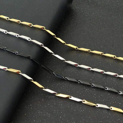 Noter New Stainless Steel Necklace For Men Hiphop Rock Chain Link Collar 4 Colors Punk Jewelry Erkek Kolye Accessories For Him