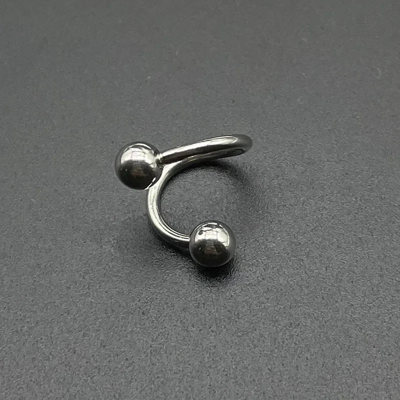 S Shape 316L Stainless Steel Lip Piercing Nose Ring Helix Piercing Cartilage Earring Body Piercing Vajinal Jewelry 16G